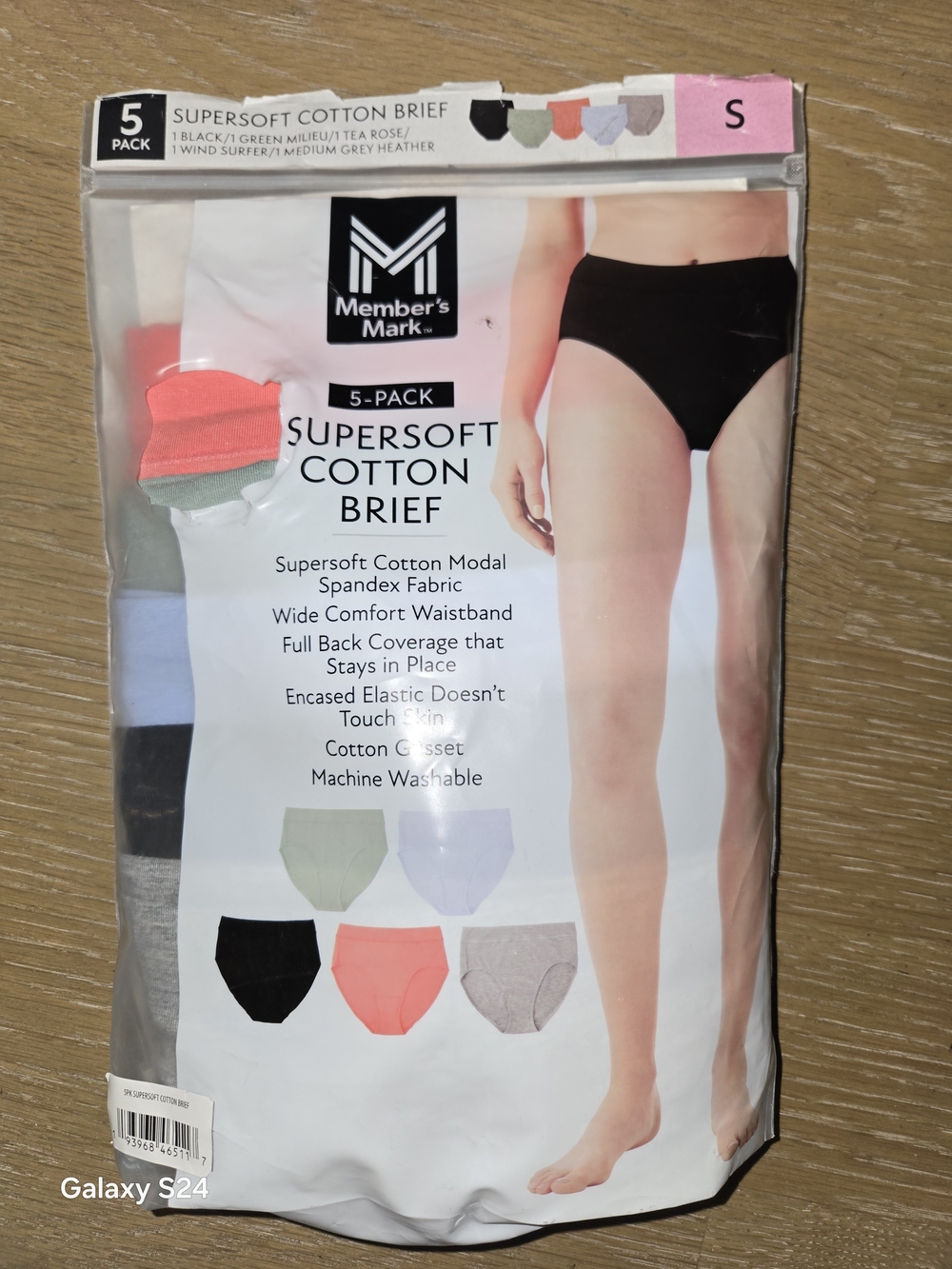 Womens S Supersoft Cotton Briefs - 5-Pack Members Mark New